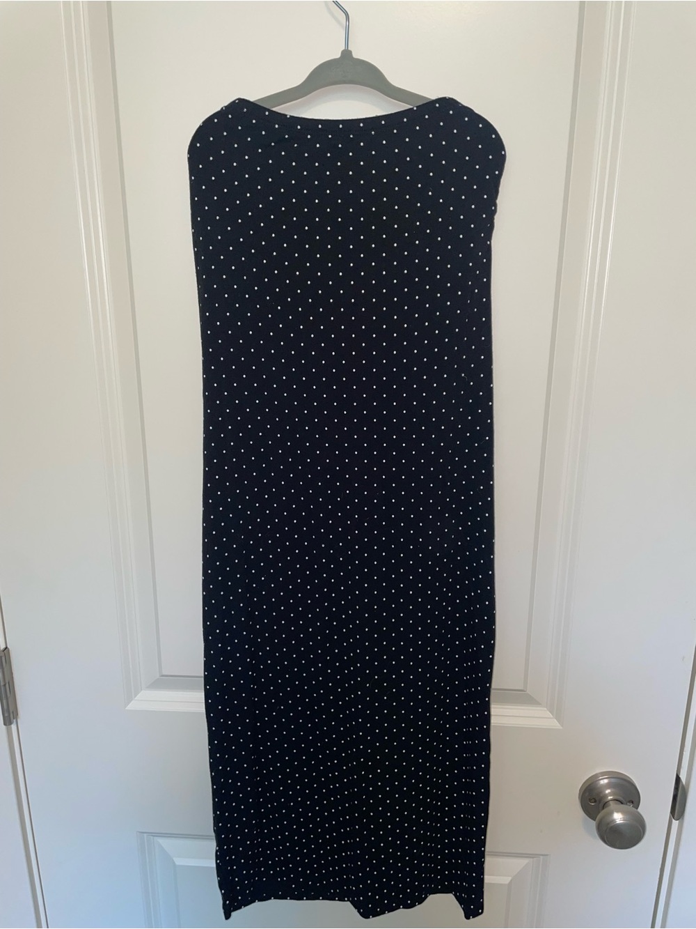Strapless Black Polka Dot Maxi Dress